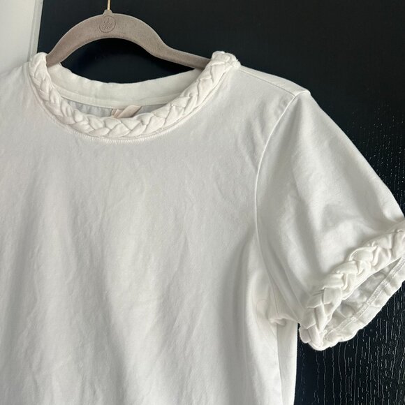 Cinq a Sept Braided Tee - White, Small - Picture 8 of 14
